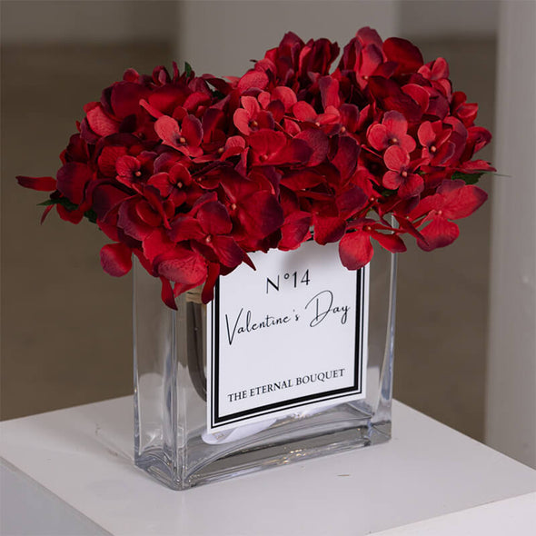 Personalised Glass Vase - Scented Silk Blooms